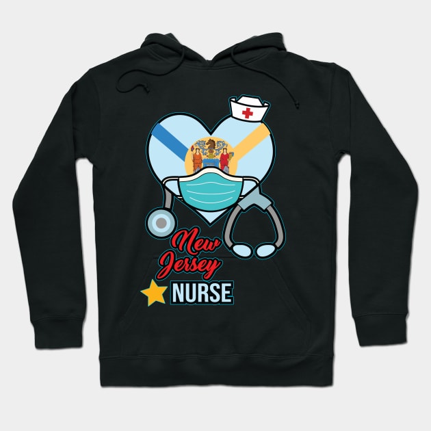 New Jersey Nurse  - Love RN LPN CNA State Nursing Gift Hoodie by ScottsRed